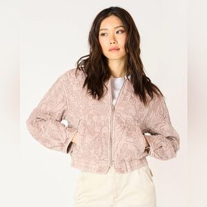 Dex Quilted Bomber Jacket Antique Rose